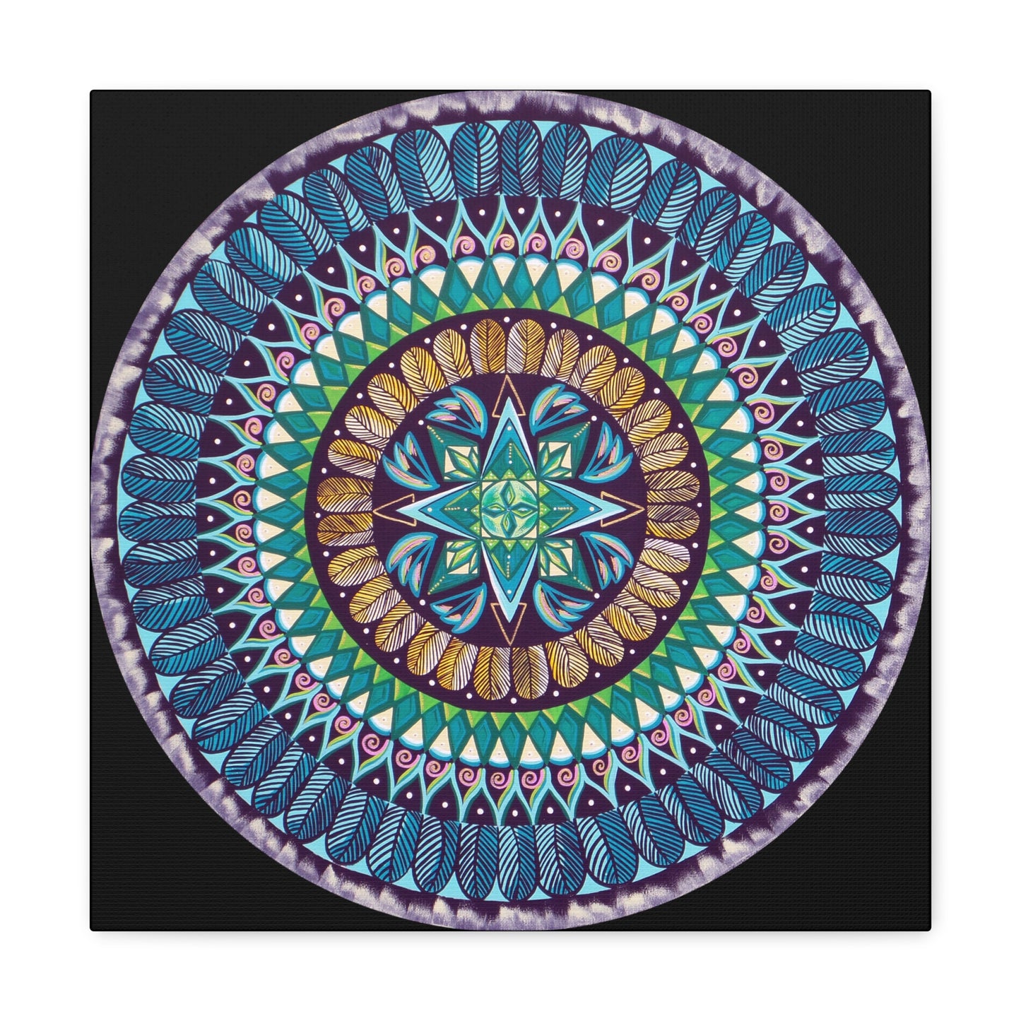 "AquilazurA Kryst'dala" Canvas Gallery Wraps - Blue Flame Array 16″ x 16″ / Premium Gallery Wraps (1.25″) Canvas