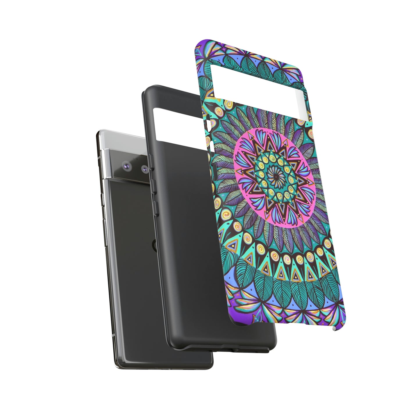 "Mandaladiosa" Art Phone Armor - Blue Flame Array Phone Case