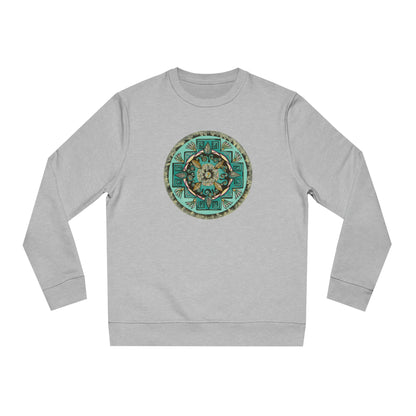 "Hojachakana" Lords & Ladies Organic Sweatshirt - Blue Flame Array Heather Grey / 2XS Sweatshirt