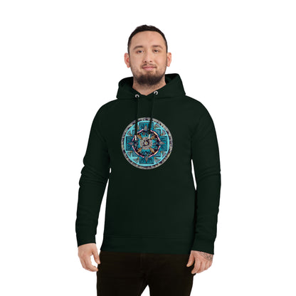 "Hojachakana" Lords & Ladies Organic Sider Hoodie - Blue Flame Array Black / XS Hoodie