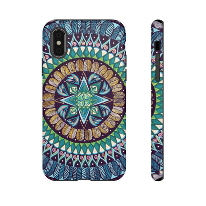 "AquilazurA Kryst'dala" Art Phone Armor - Blue Flame Array iPhone XS / Glossy Phone Case