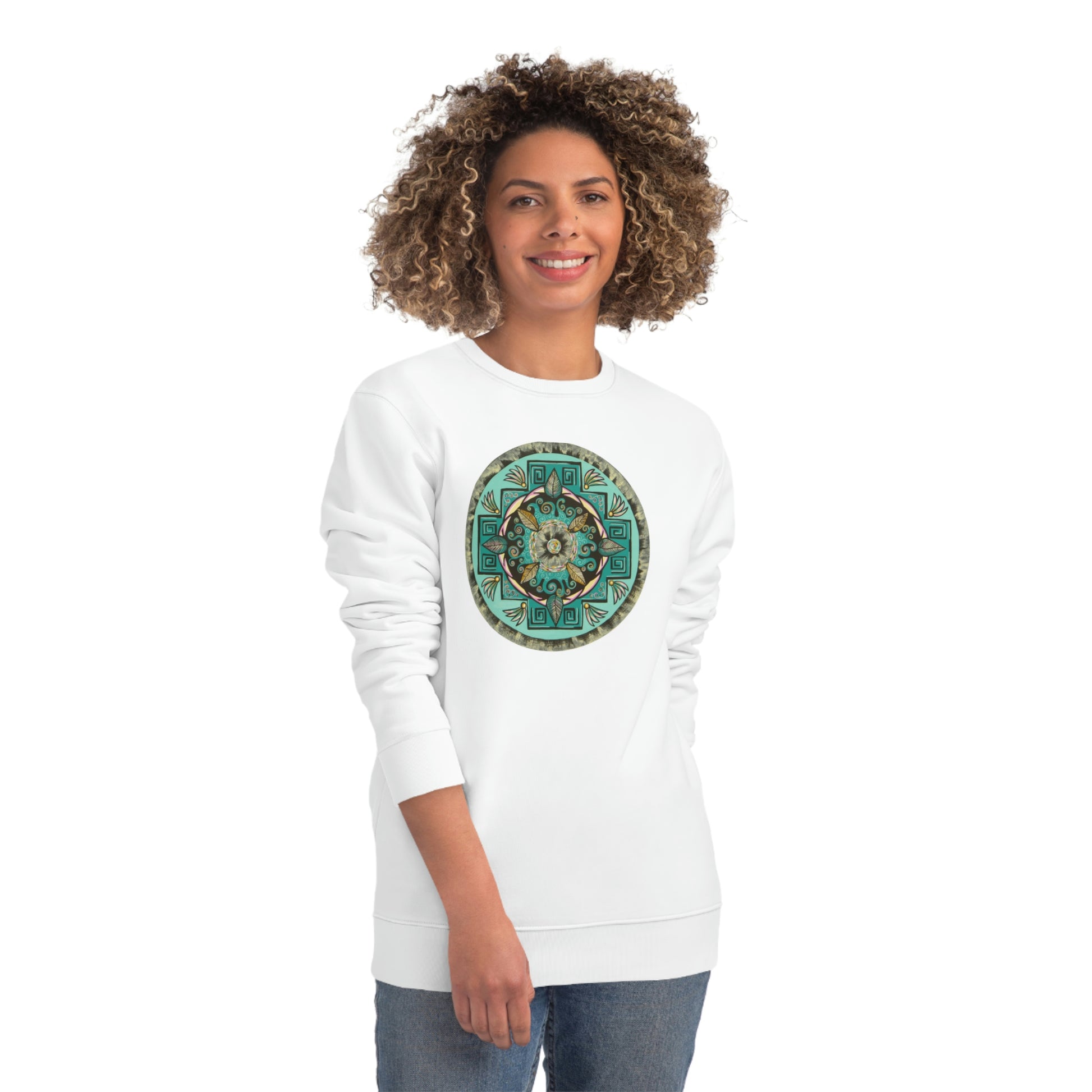 "Hojachakana" Lords & Ladies Organic Sweatshirt - Blue Flame Array Sweatshirt