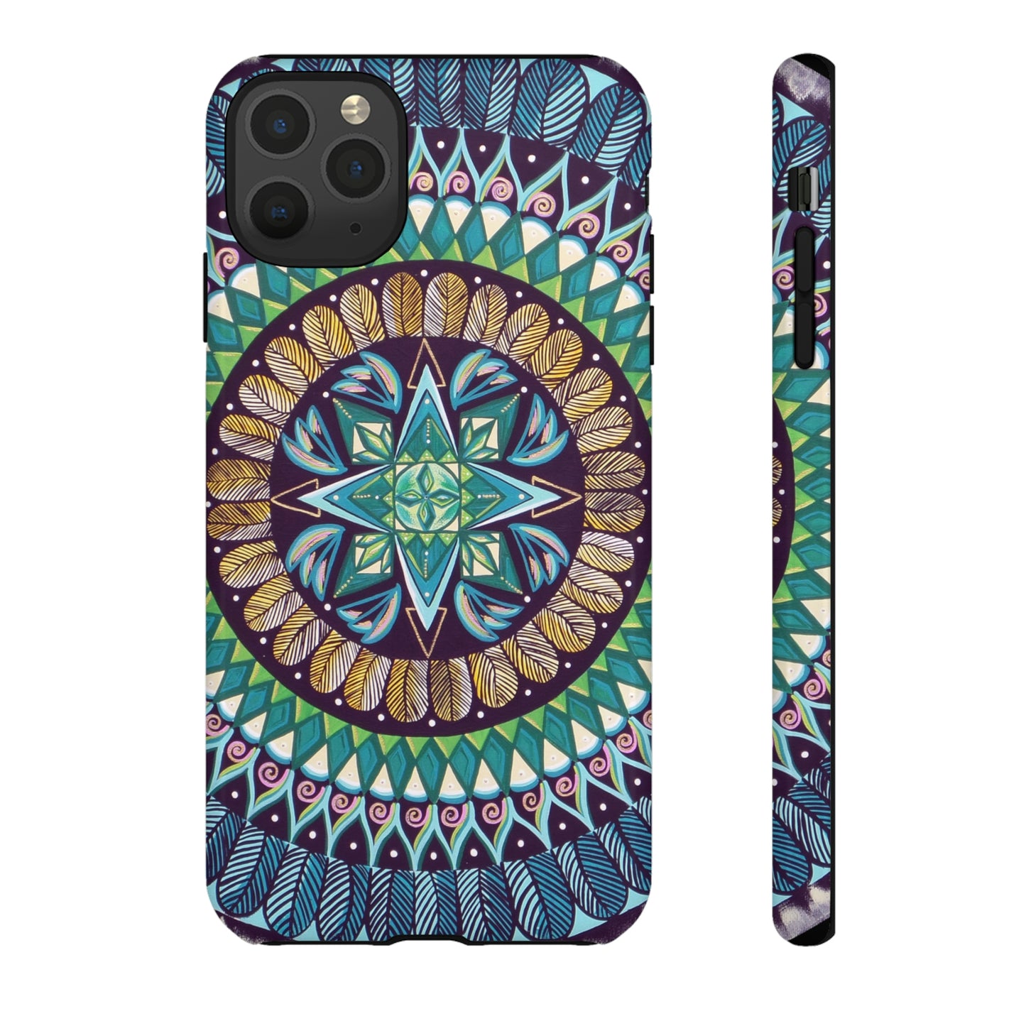 "AquilazurA Kryst'dala" Art Phone Armor - Blue Flame Array iPhone 11 Pro Max / Glossy Phone Case