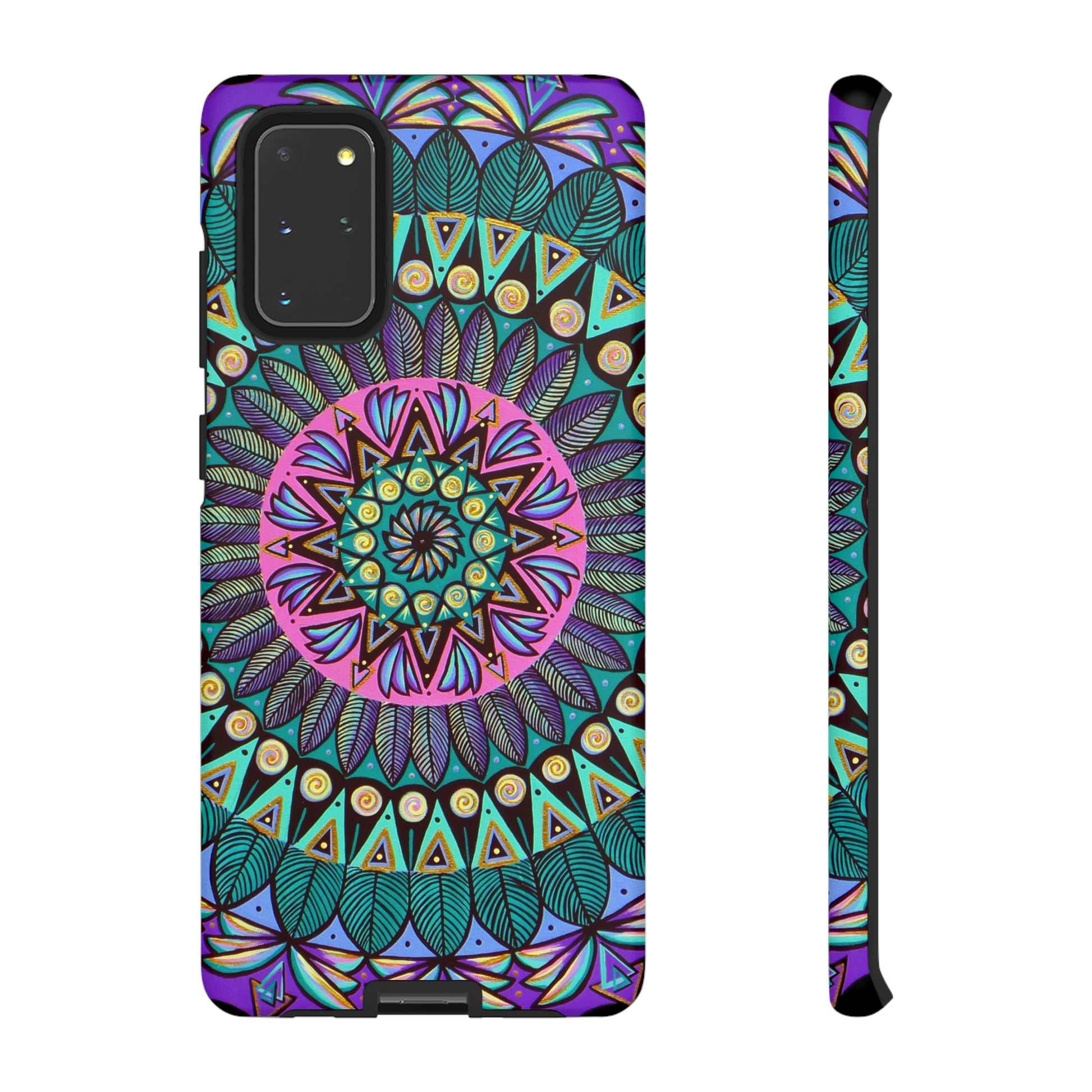 "Mandaladiosa" Art Phone Armor - Blue Flame Array Samsung Galaxy S20+ / Matte Phone Case