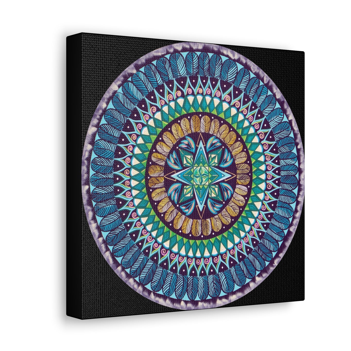 "AquilazurA Kryst'dala" Canvas Gallery Wraps - Blue Flame Array Canvas