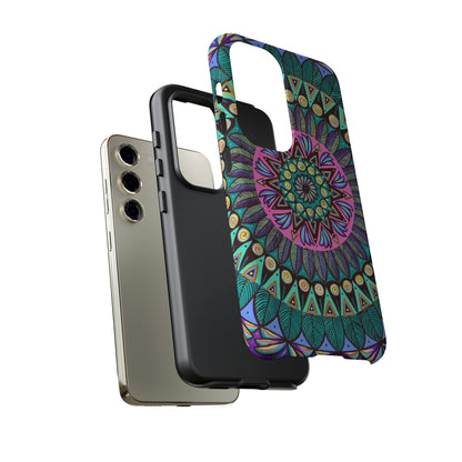 "Mandaladiosa" Art Phone Armor - Blue Flame Array Phone Case