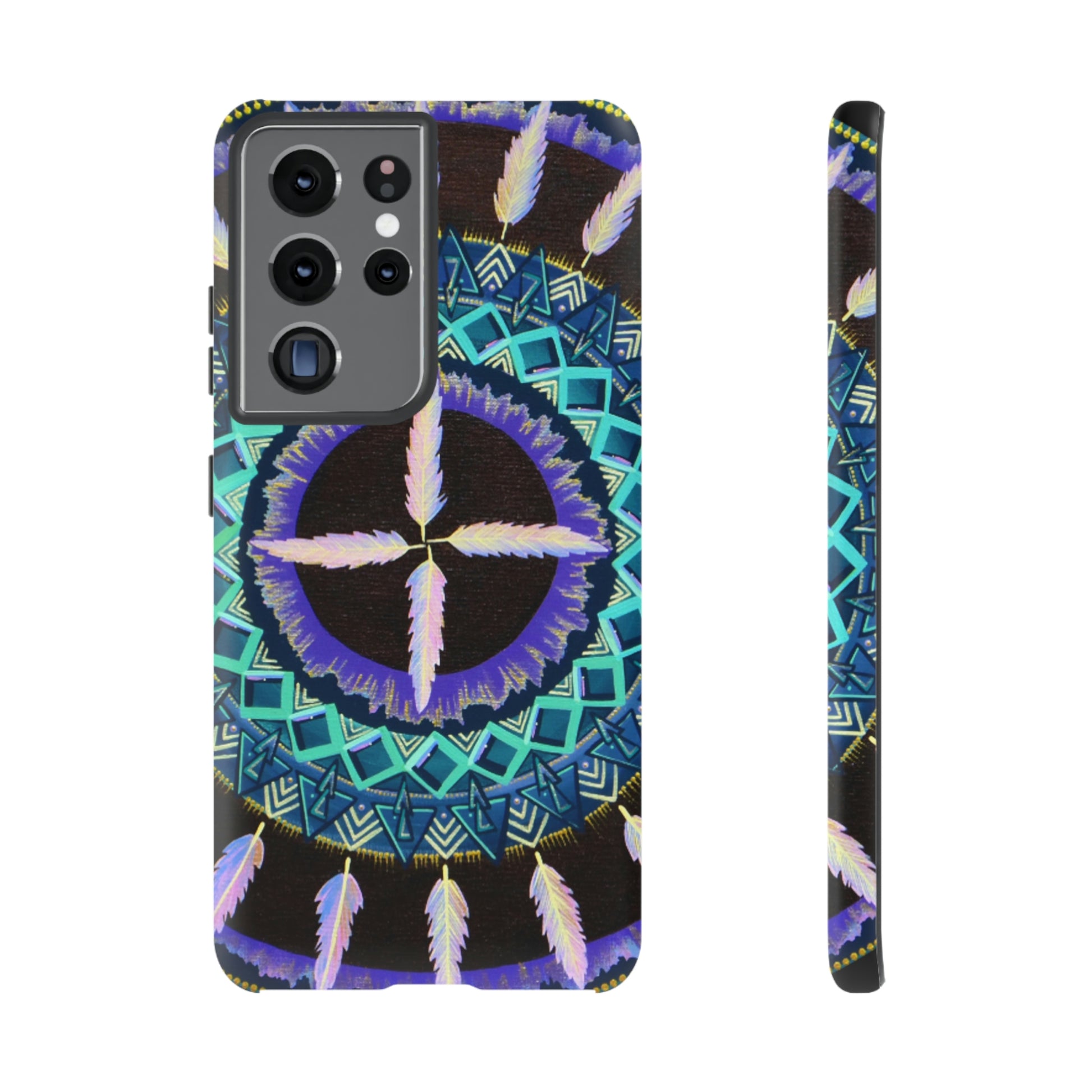 "Cuatro Vientos" Art Phone Armor - Blue Flame Array Samsung Galaxy S21 Ultra / Matte Phone Case