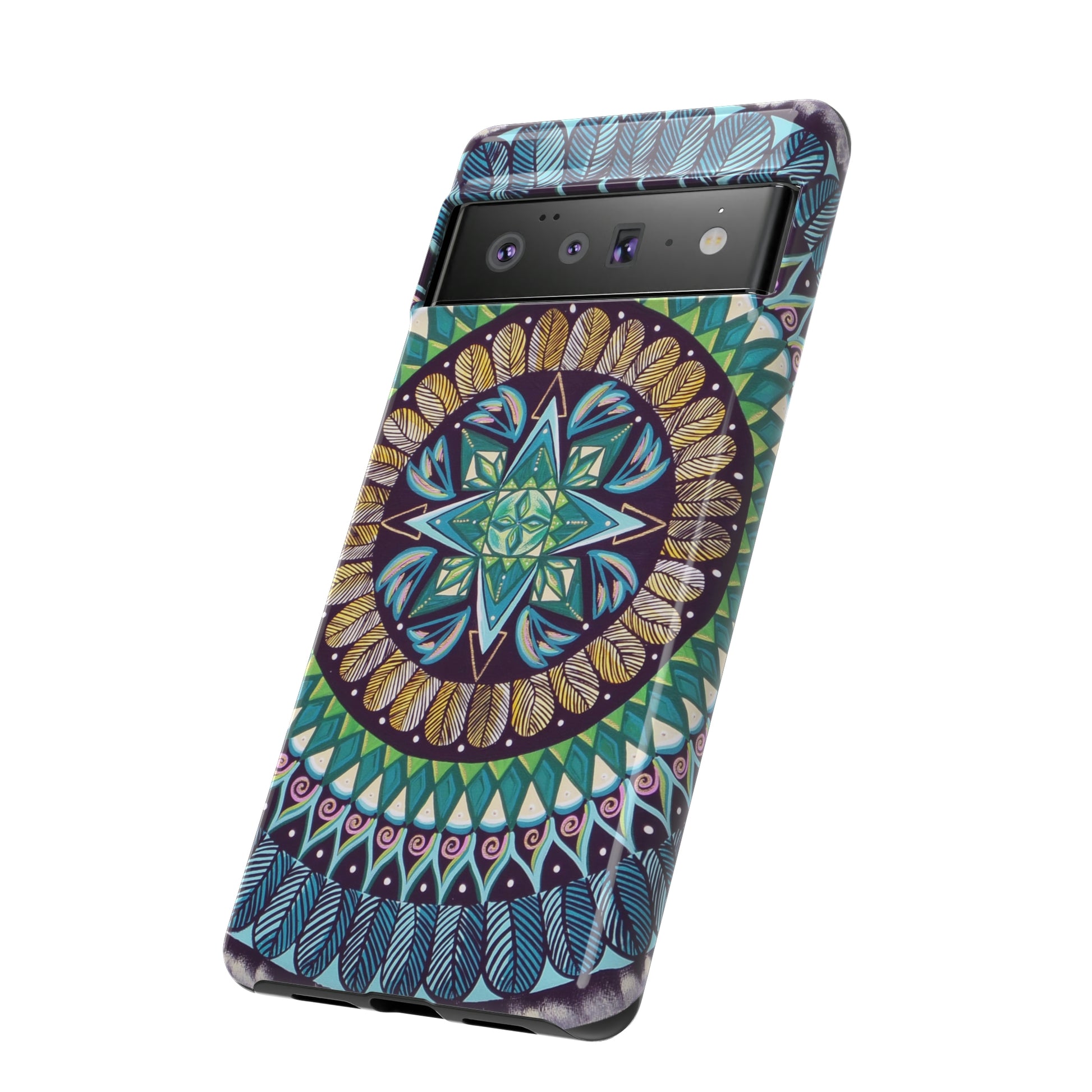 "AquilazurA Kryst'dala" Art Phone Armor - Blue Flame Array Phone Case