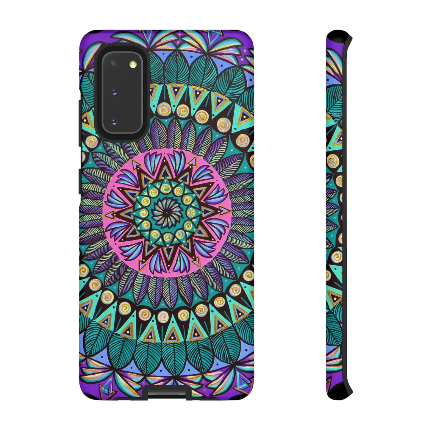 "Mandaladiosa" Art Phone Armor - Blue Flame Array Samsung Galaxy S20 / Matte Phone Case