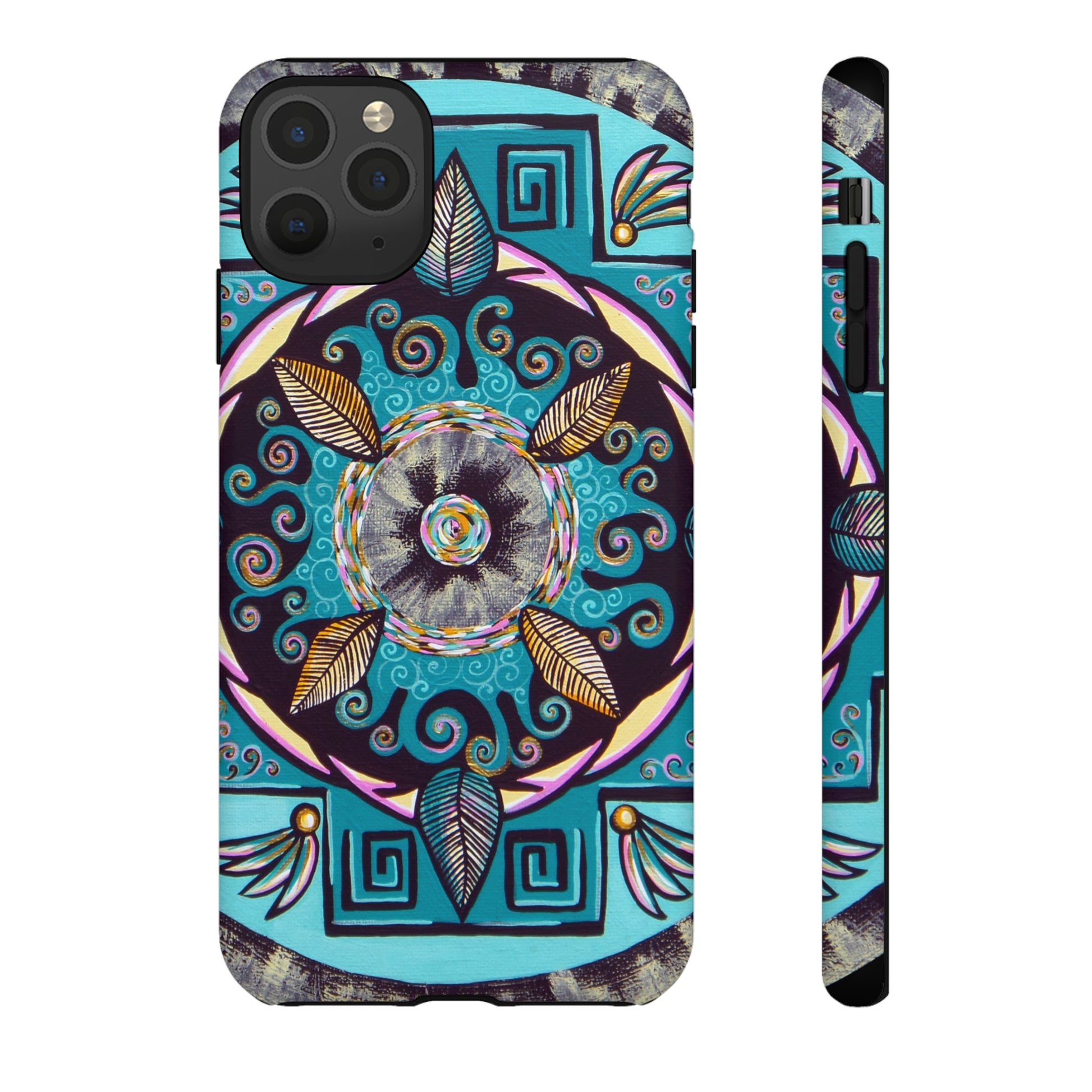 "Hojachakana" Art Phone Armor - Blue Flame Array iPhone 11 Pro Max / Matte Phone Case