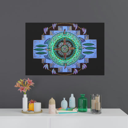 "Plumachakana" Fine Art Posters - Blue Flame Array Poster