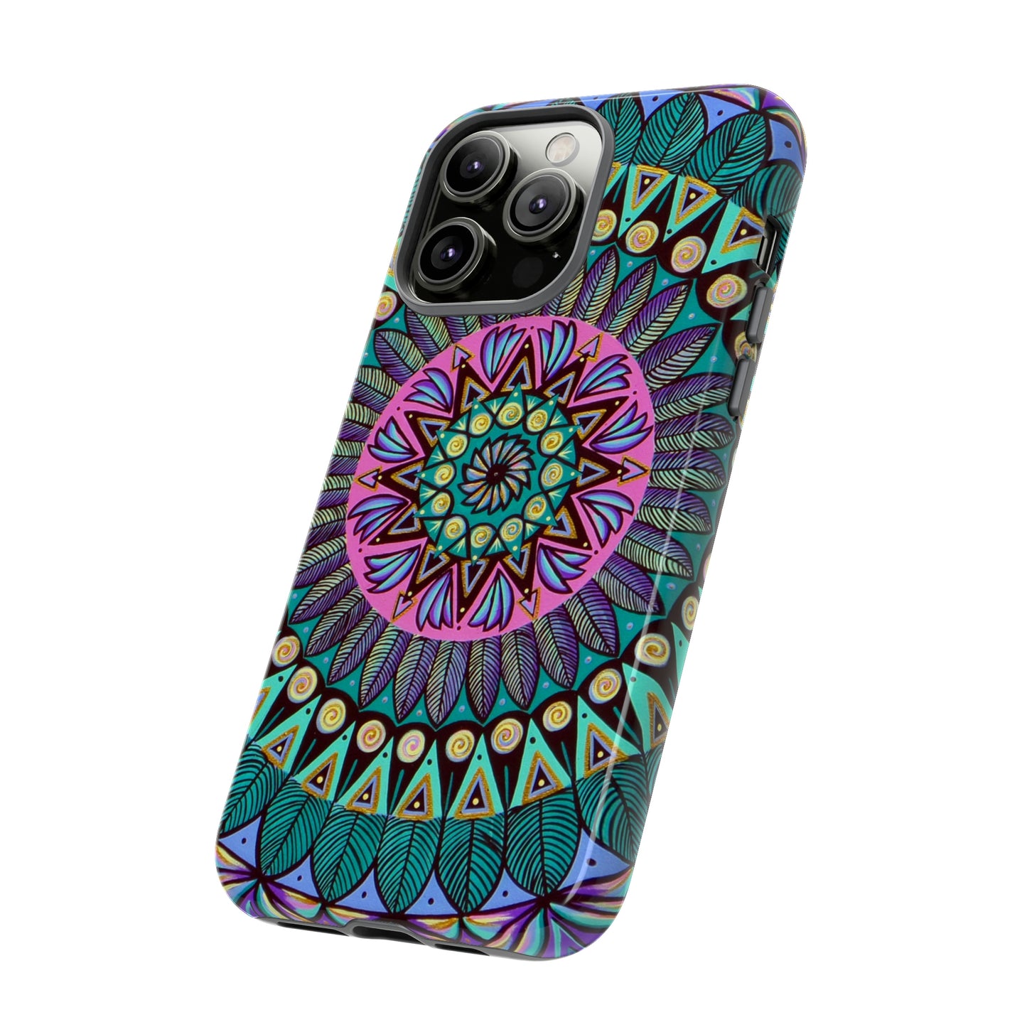 "Mandaladiosa" Art Phone Armor - Blue Flame Array Phone Case