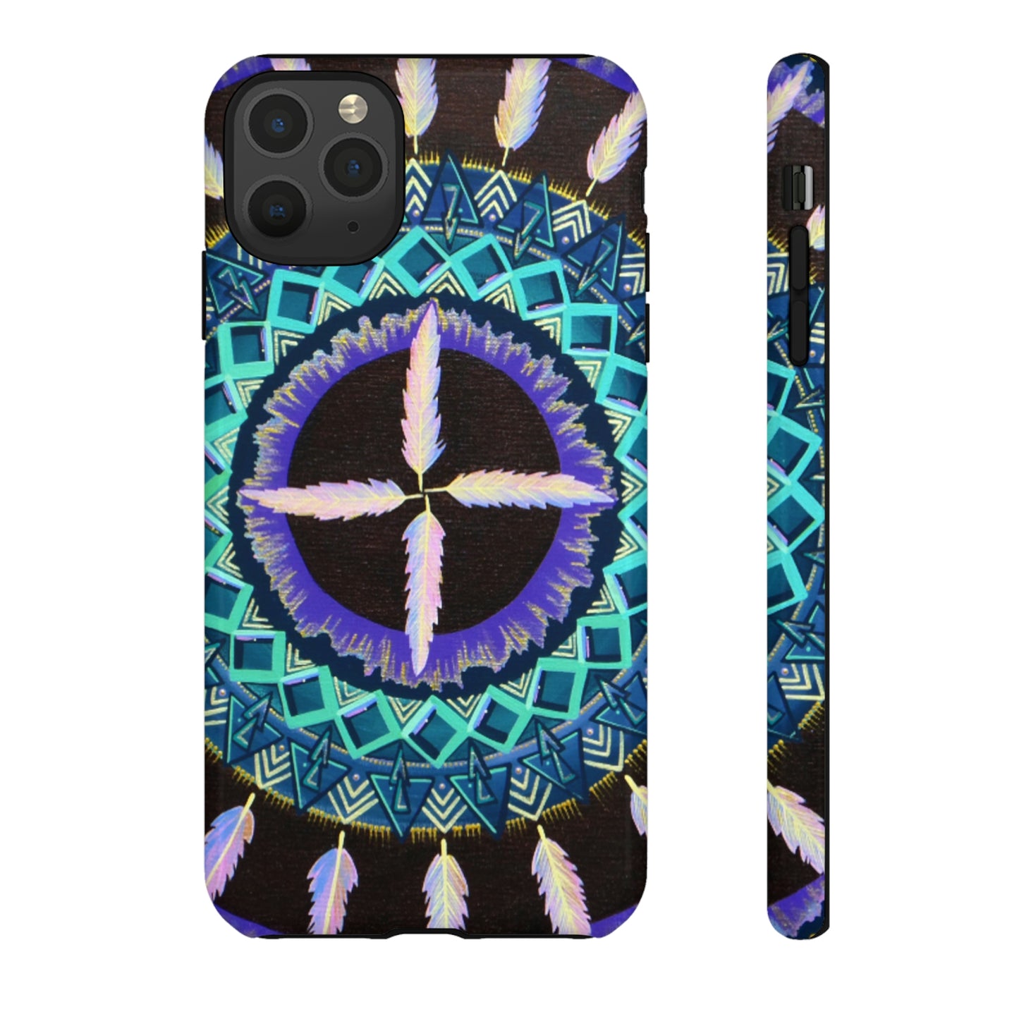 "Cuatro Vientos" Art Phone Armor - Blue Flame Array iPhone 11 Pro Max / Glossy Phone Case