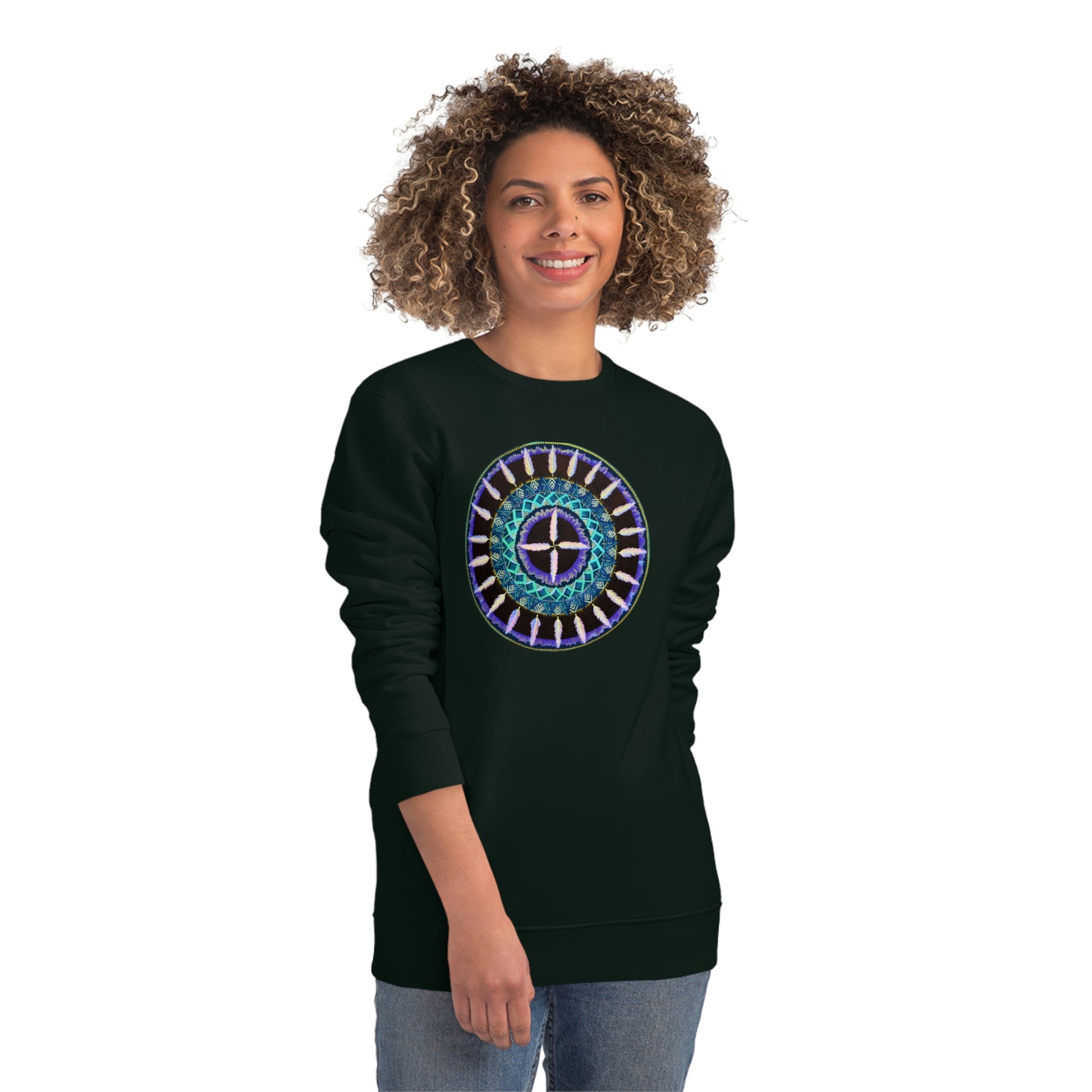 "Cuatro Vientos" Lords & Ladies Organic Sweatshirt - Blue Flame Array Sweatshirt