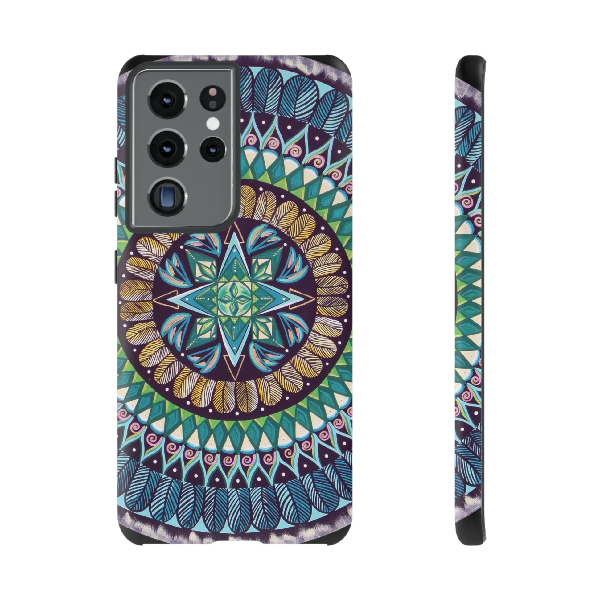 "AquilazurA Kryst'dala" Art Phone Armor - Blue Flame Array Samsung Galaxy S21 Ultra / Matte Phone Case