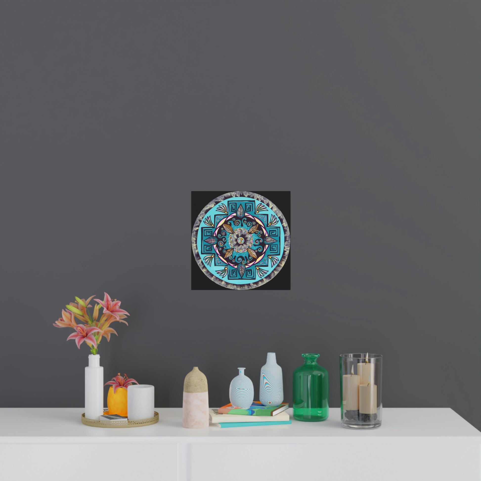 "Hojachakana" Fine Art Posters - Blue Flame Array Poster