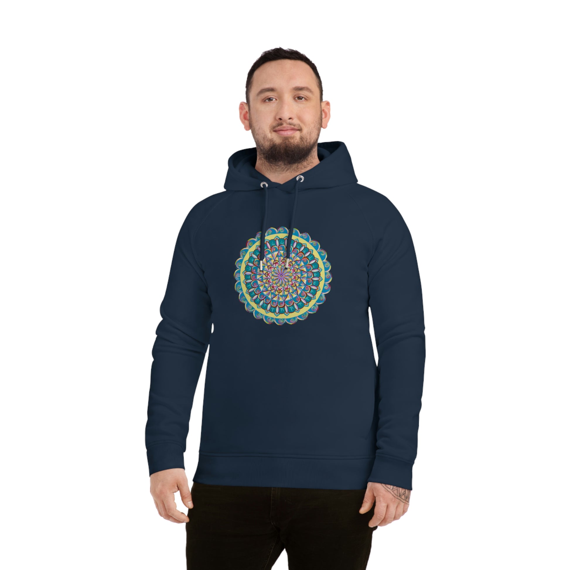 "Almandalayana" Lords & Ladies Organic Sider Hoodie - Blue Flame Array French Navy / XS Hoodie