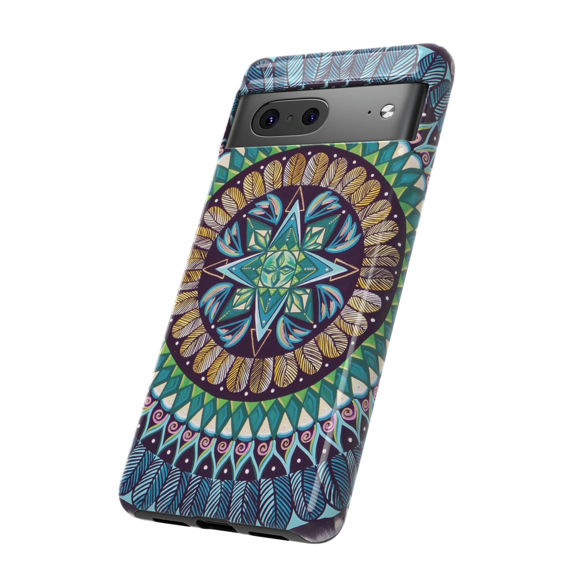 "AquilazurA Kryst'dala" Art Phone Armor - Blue Flame Array Phone Case