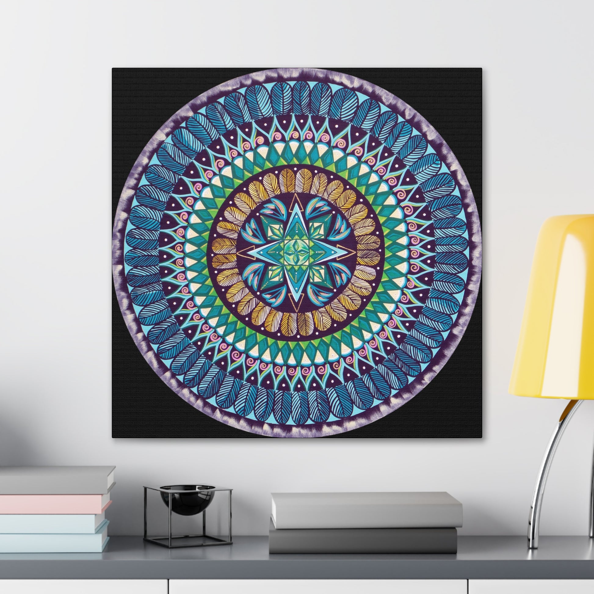 "AquilazurA Kryst'dala" Canvas Gallery Wraps - Blue Flame Array Canvas