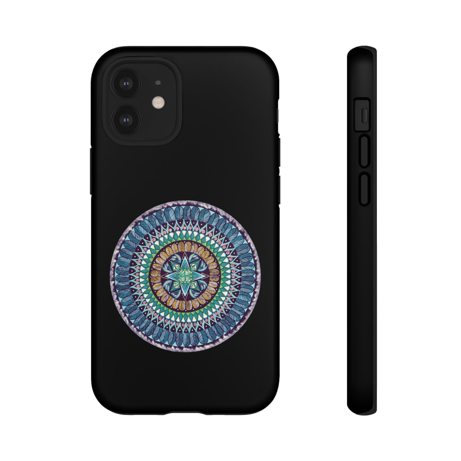 "AquilazurA Kryst'dala" Art Phone Armor - Blue Flame Array iPhone 12 Mini / Matte Phone Case