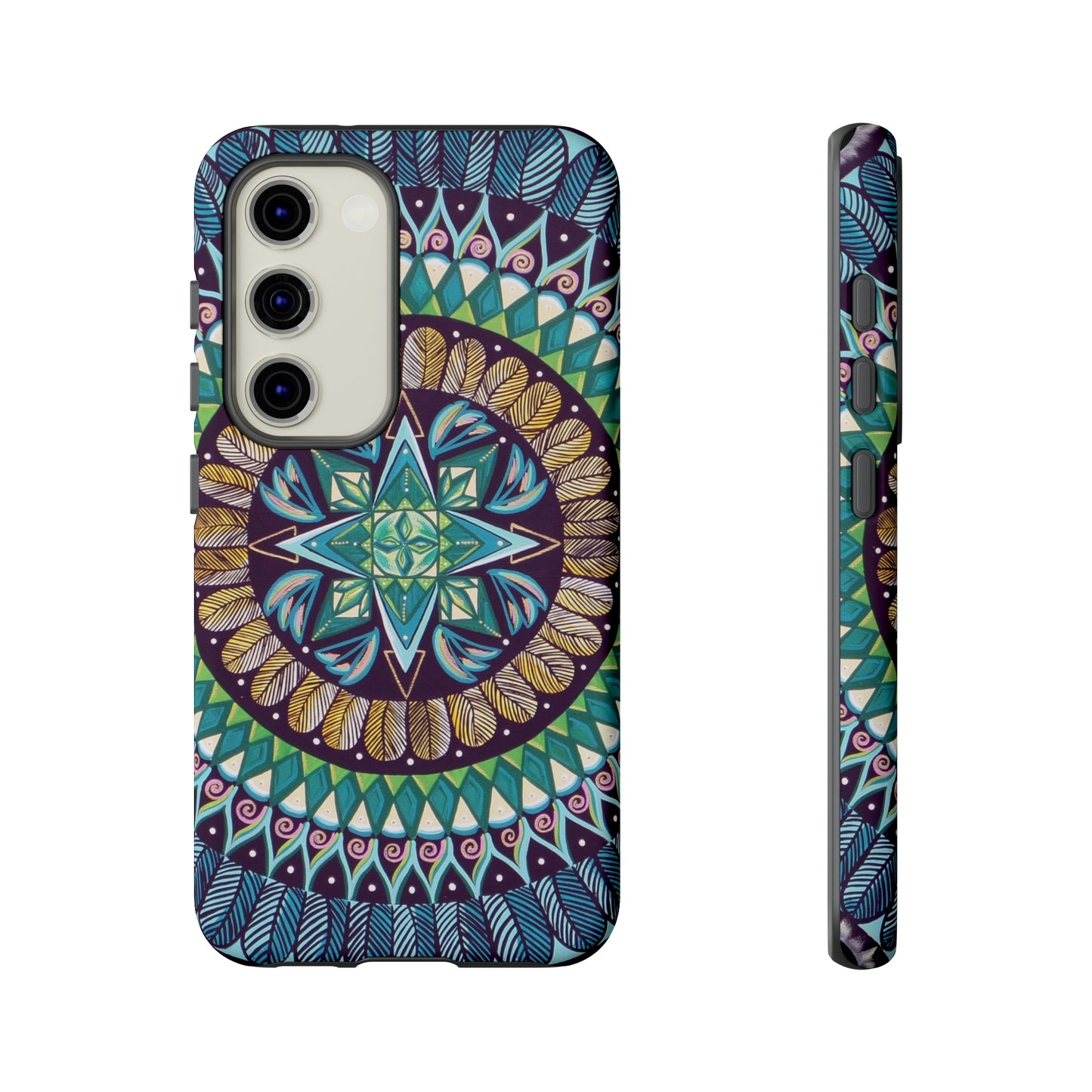 "AquilazurA Kryst'dala" Art Phone Armor - Blue Flame Array Samsung Galaxy S23 / Matte Phone Case