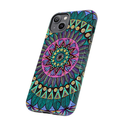 "Mandaladiosa" Art Phone Armor - Blue Flame Array Phone Case