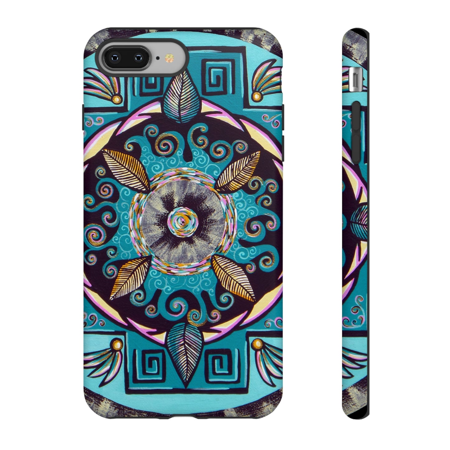 "Hojachakana" Art Phone Armor - Blue Flame Array iPhone 8 Plus / Matte Phone Case