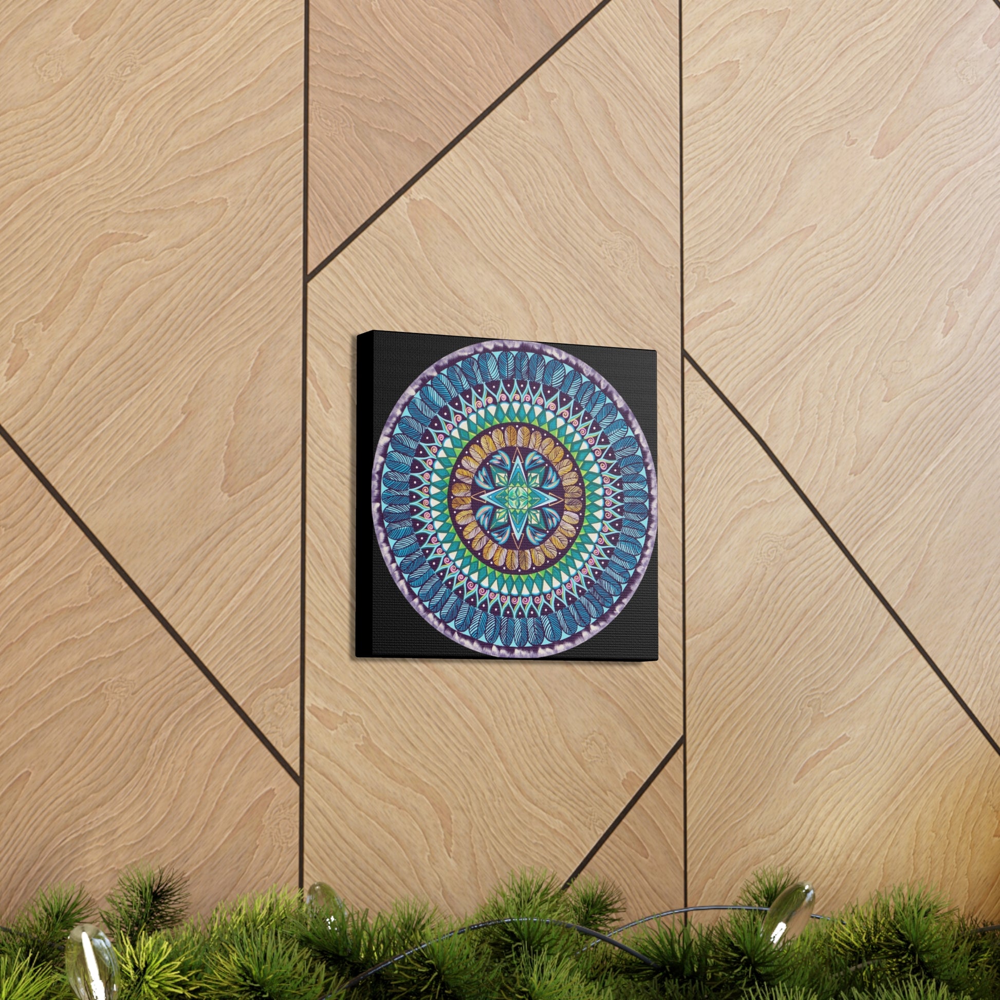 "AquilazurA Kryst'dala" Canvas Gallery Wraps - Blue Flame Array Canvas