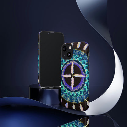 "Cuatro Vientos" Art Phone Armor - Blue Flame Array Phone Case