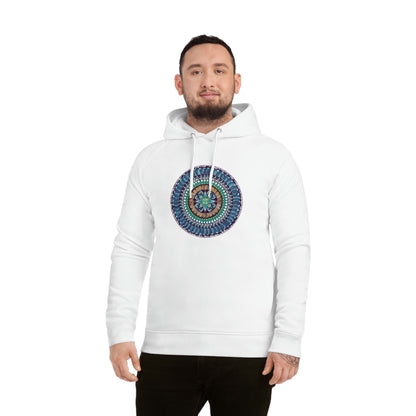 "AquilazurA Kryst'dala" Lords & Ladies Organic Sider Hoodie - Blue Flame Array Hoodie