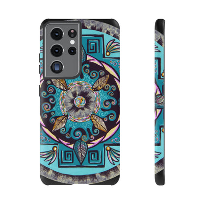 "Hojachakana" Art Phone Armor - Blue Flame Array Samsung Galaxy S21 Ultra / Matte Phone Case