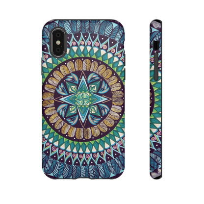 "AquilazurA Kryst'dala" Art Phone Armor - Blue Flame Array iPhone XS / Matte Phone Case