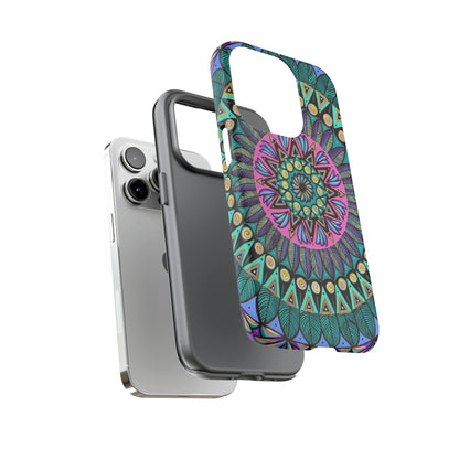 "Mandaladiosa" Art Phone Armor - Blue Flame Array Phone Case