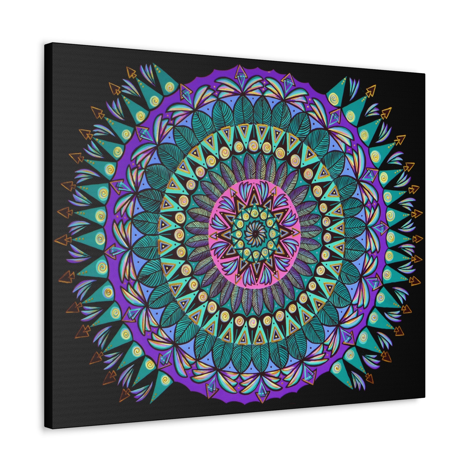 "Mandaladiosa" Canvas Gallery Wraps - Blue Flame Array Canvas