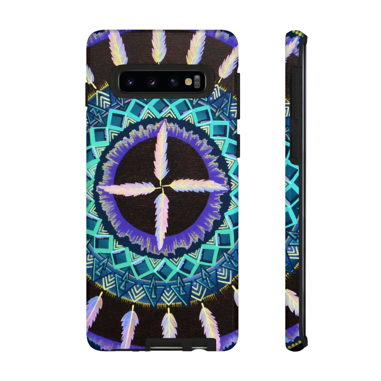 "Cuatro Vientos" Art Phone Armor - Blue Flame Array Samsung Galaxy S10 / Glossy Phone Case