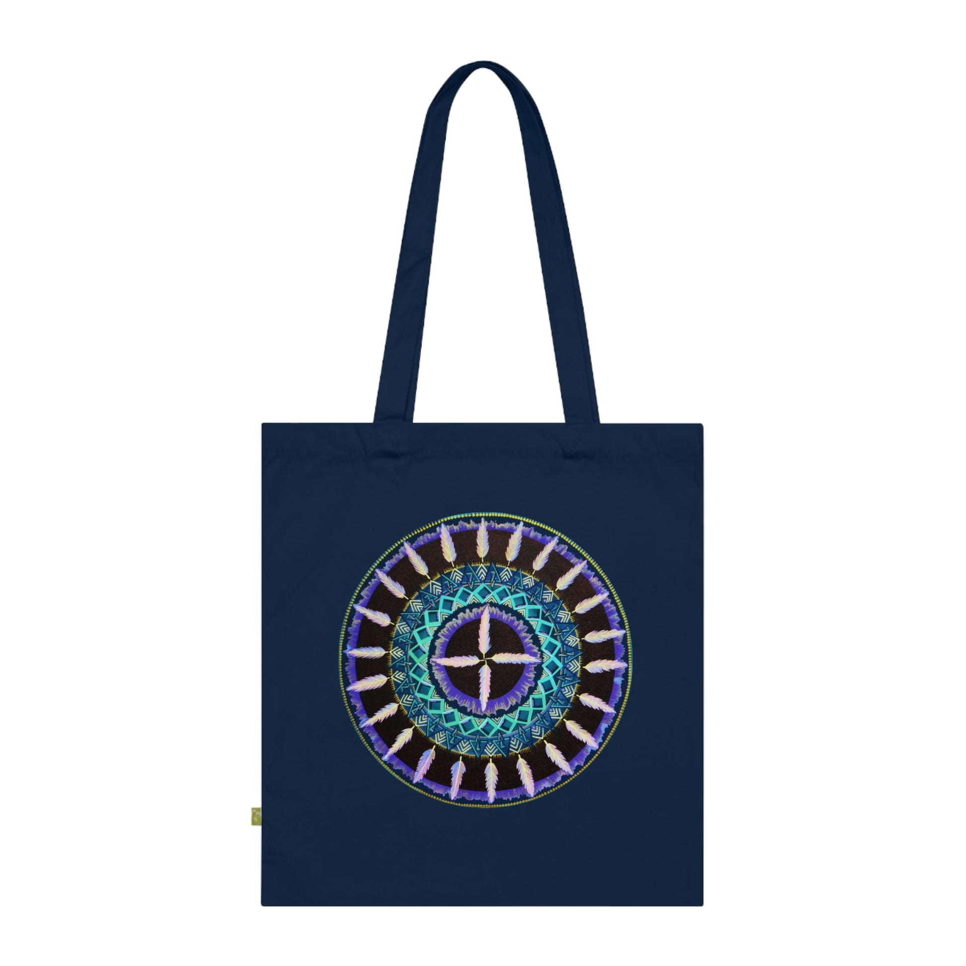 "Cuatro Vientos" Organic Cotton Tote Bag - Blue Flame Array Bags