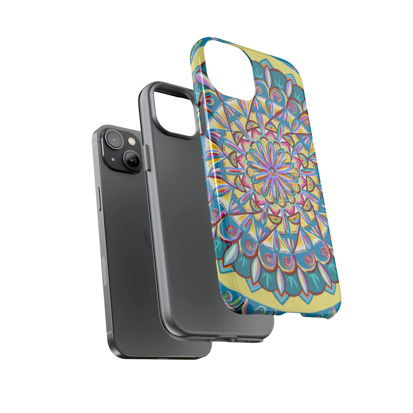 "Almandalayana" Art Phone Armor - Blue Flame Array Phone Case