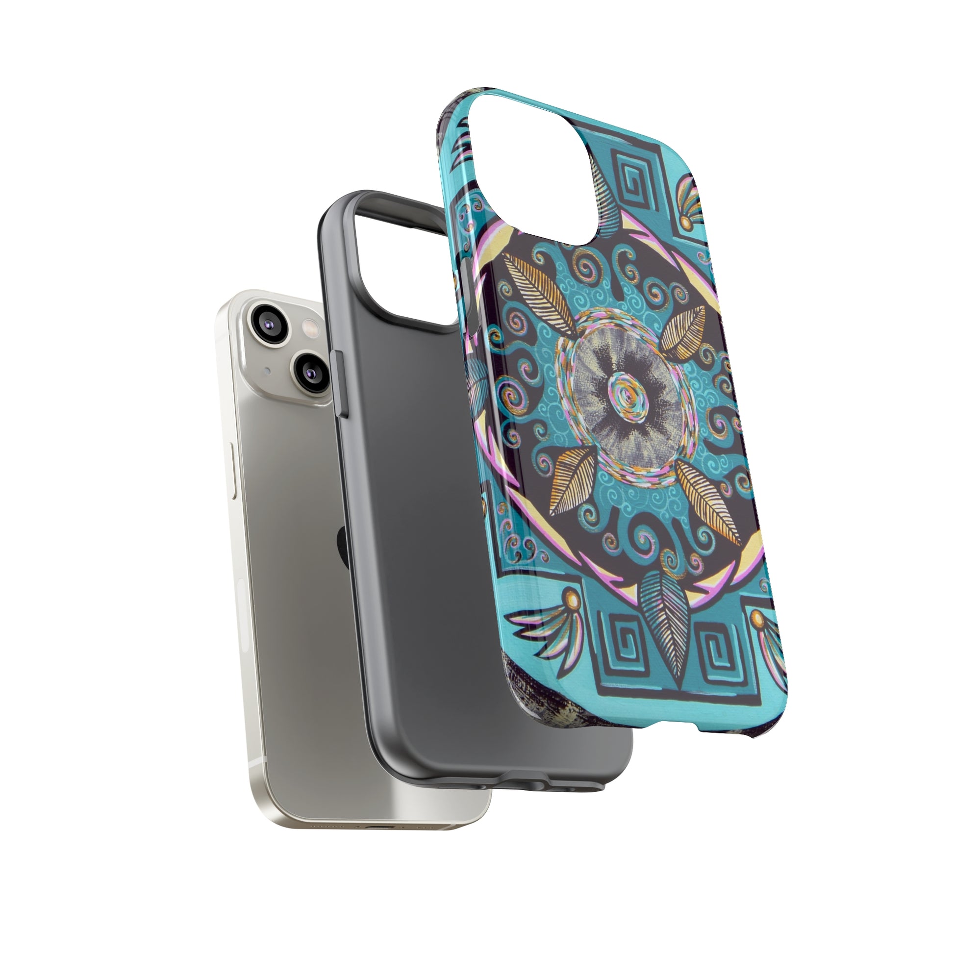 "Hojachakana" Art Phone Armor - Blue Flame Array Phone Case