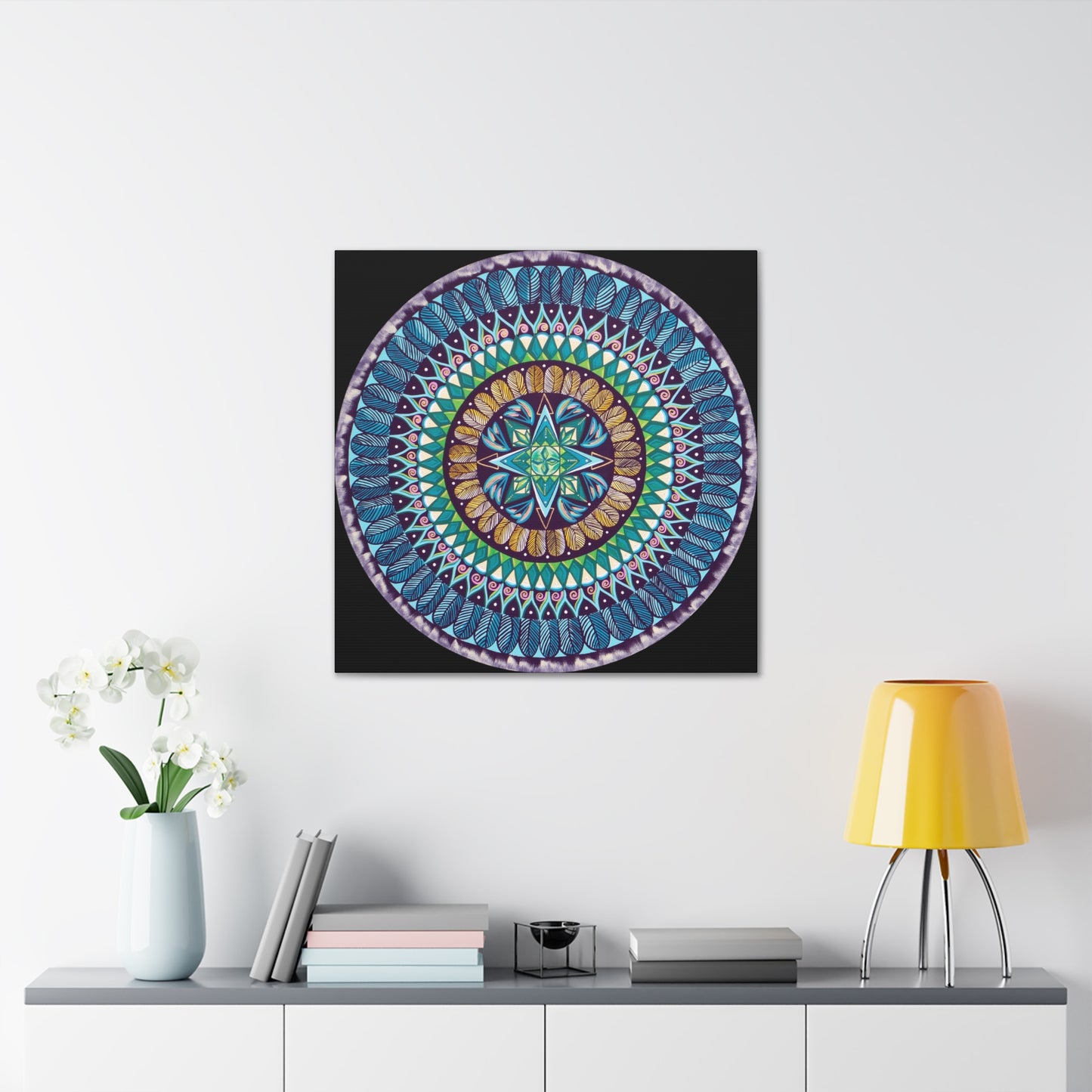 "AquilazurA Kryst'dala" Canvas Gallery Wraps - Blue Flame Array Canvas