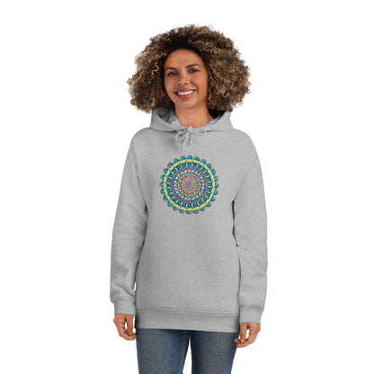 "Almandalayana" Lords & Ladies Organic Sider Hoodie - Blue Flame Array Hoodie