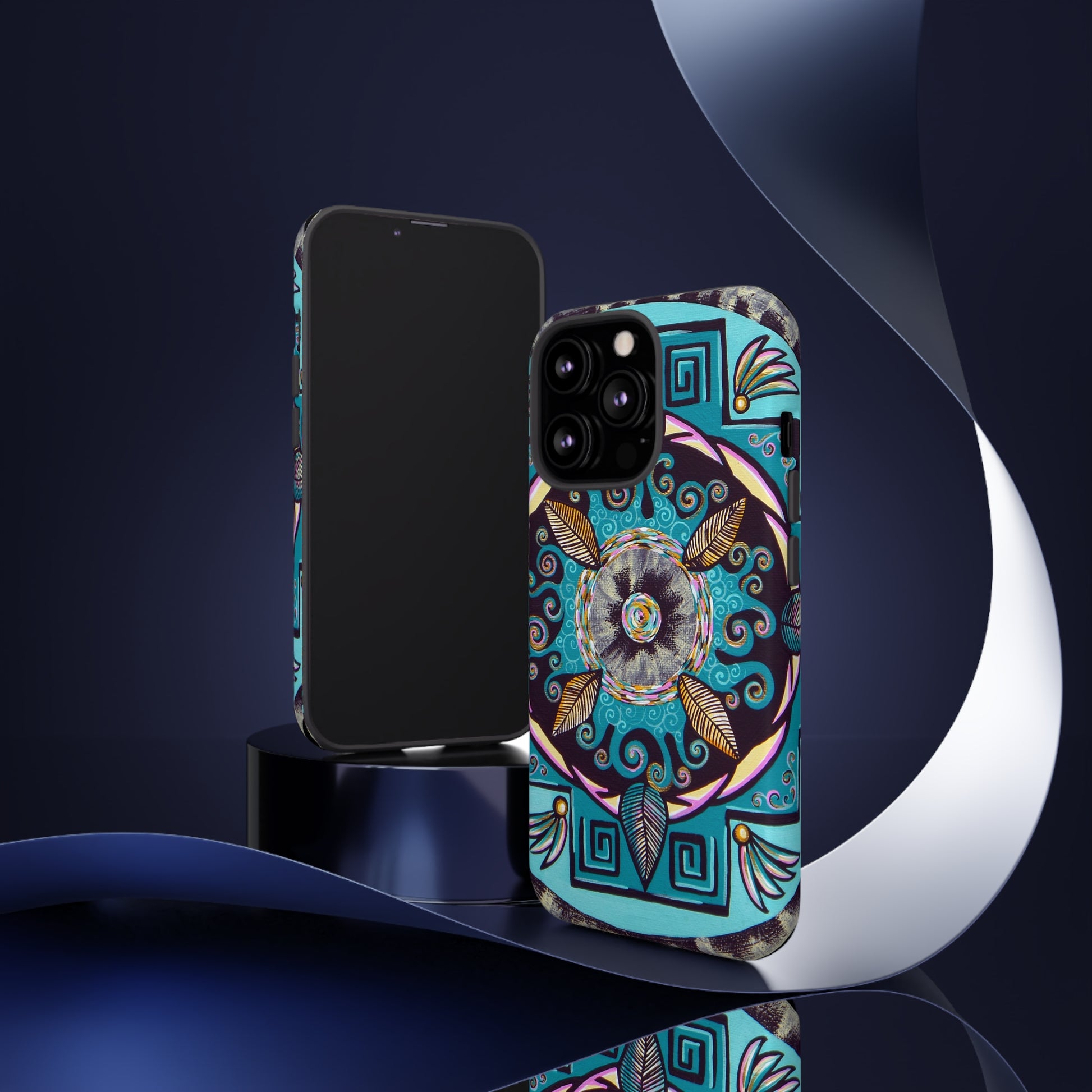 "Hojachakana" Art Phone Armor - Blue Flame Array Phone Case