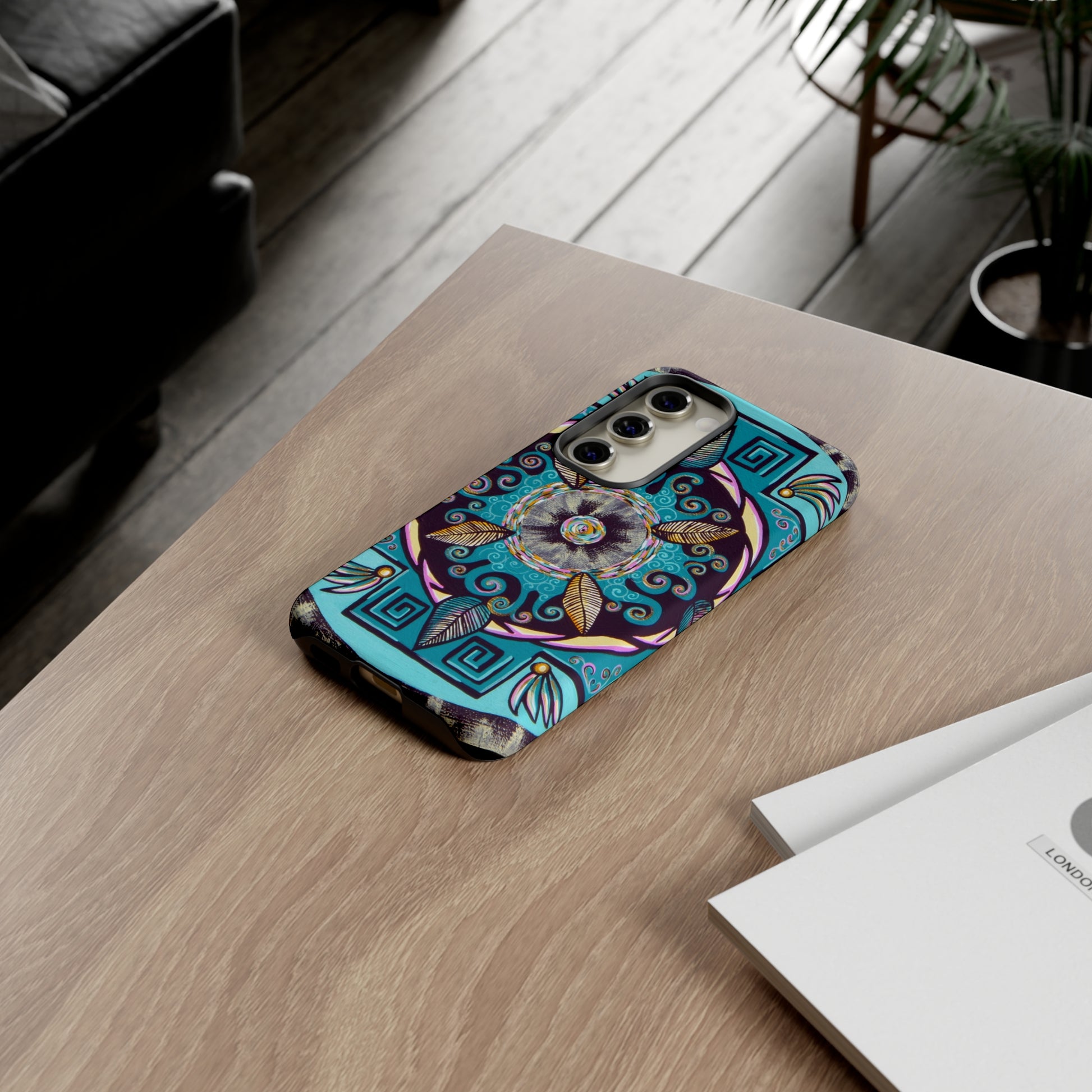 "Hojachakana" Art Phone Armor - Blue Flame Array Phone Case