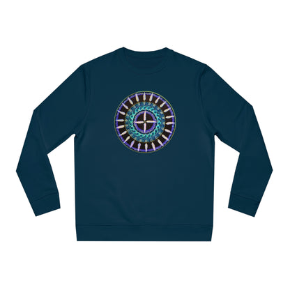 "Cuatro Vientos" Lords & Ladies Organic Sweatshirt - Blue Flame Array French Navy / 2XS Sweatshirt