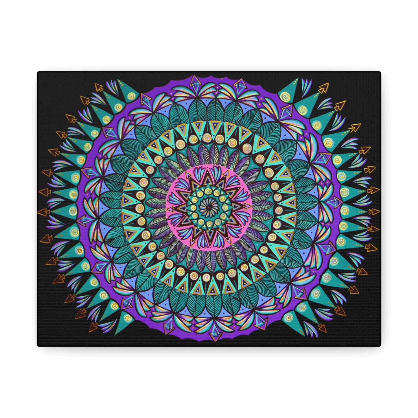 "Mandaladiosa" Canvas Gallery Wraps - Blue Flame Array 10″ x 8″ / Premium Gallery Wraps (1.25″) Canvas