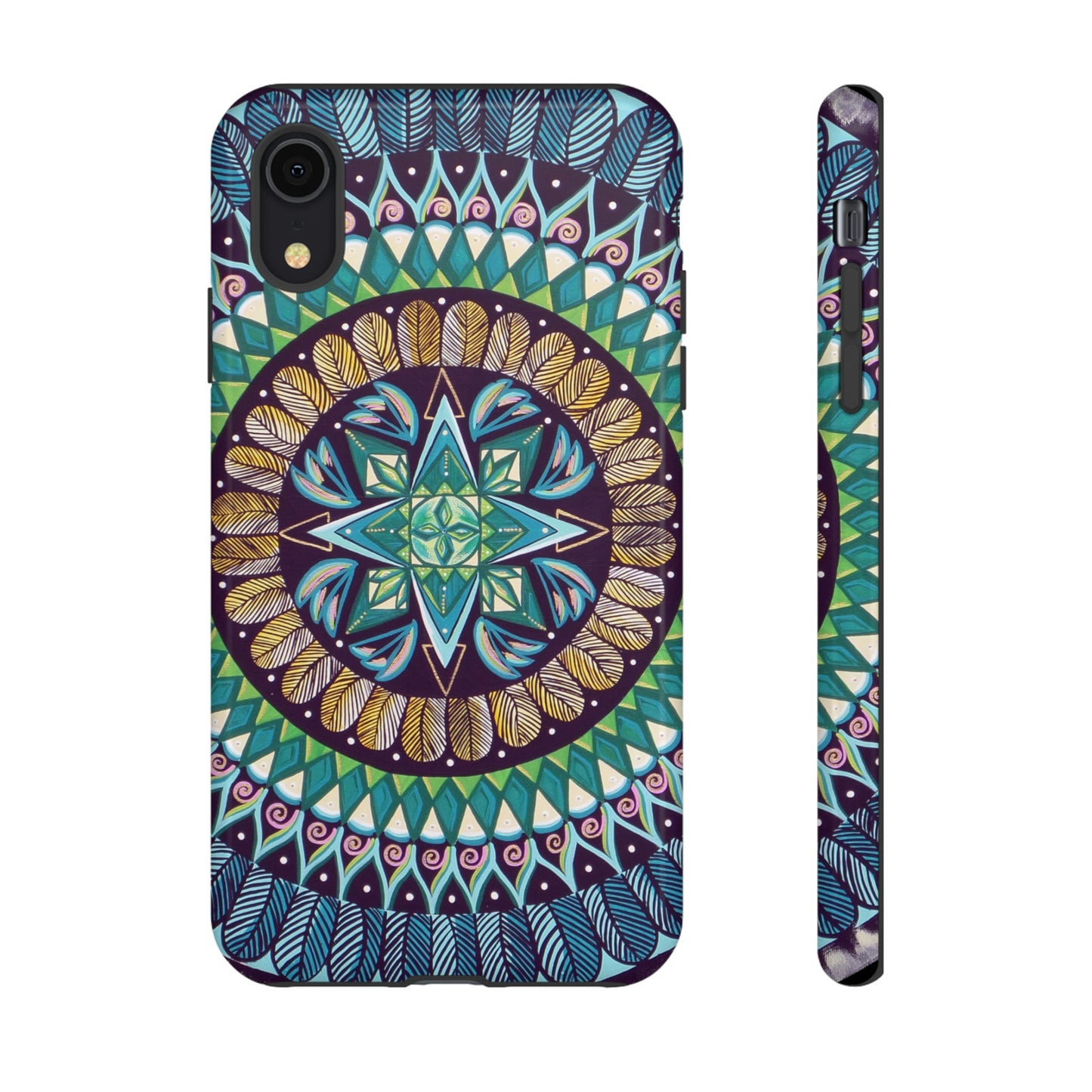 "AquilazurA Kryst'dala" Art Phone Armor - Blue Flame Array iPhone XR / Glossy Phone Case