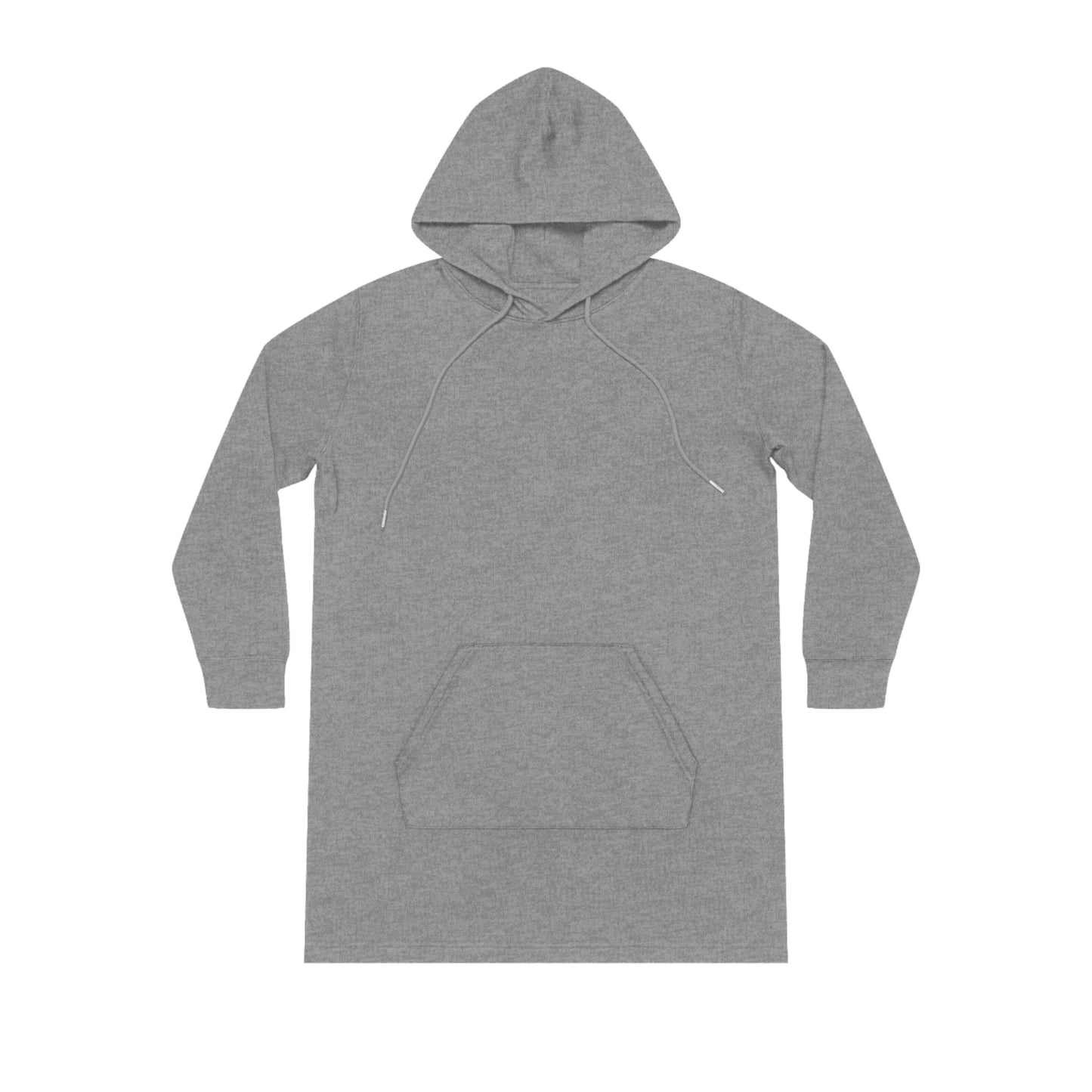 "Almandalayana" Ladies Organic Hoodie Dress - Blue Flame Array Mid Heather Grey / XS Hoodie