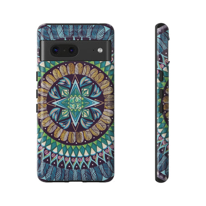 "AquilazurA Kryst'dala" Art Phone Armor - Blue Flame Array Google Pixel 7 / Glossy Phone Case