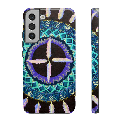 "Cuatro Vientos" Art Phone Armor - Blue Flame Array Samsung Galaxy S22 Plus / Glossy Phone Case