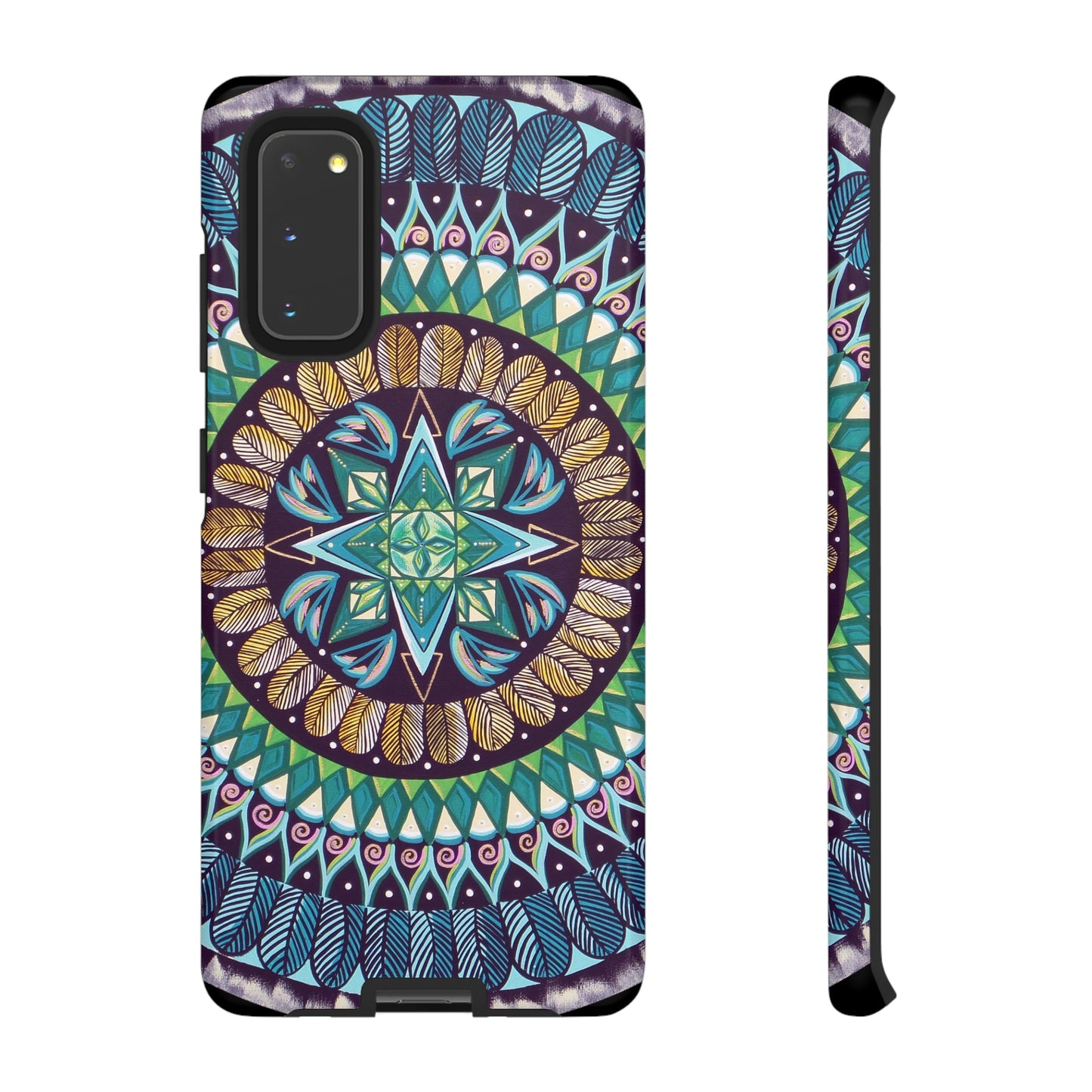 "AquilazurA Kryst'dala" Art Phone Armor - Blue Flame Array Samsung Galaxy S20 / Glossy Phone Case