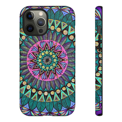 "Mandaladiosa" Art Phone Armor - Blue Flame Array iPhone 12 Pro Max / Glossy Phone Case